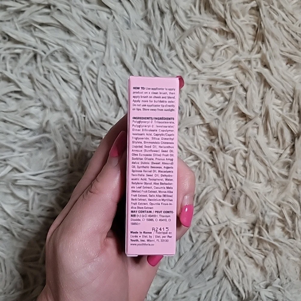 Youth Foria BYO Blush Let's Go Party Tinted Color Blush Oil New NIB 6.5mL .21 oz